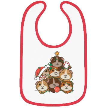 Discover Guinea Pig Christmas Tree Funny Animal Bibs
