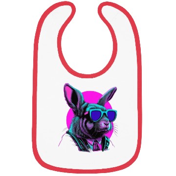 Discover Vaporwave Easter Bunny Bibs