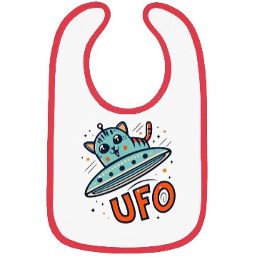 Discover Robot Cat UFO Bibs