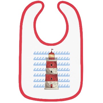 Discover Sea Waves Ocean Gift Lighthouse Bibs