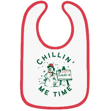 Discover chillin' me time snowman Bibs