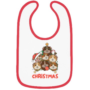 Discover Guinea Pig Christmas Tree Merry Christmas Bibs