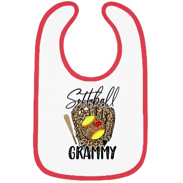 Discover Softball Grammy Leopard Game Day Softball Lover Bibs
