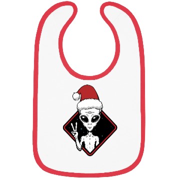 Discover Alien Christmas Peace Bibs