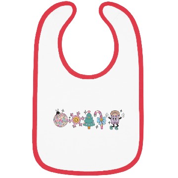 Discover Retro Christmas Cheer Bibs