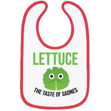 Discover Lettuce The Taste of Sadness Funny Vegan Green FF Band Bibs