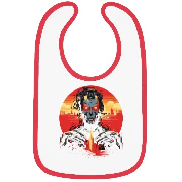 Discover Niche Friend Red Sun Robot Bibs