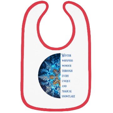 Discover winter whispers wonder snowflake 1 Bibs