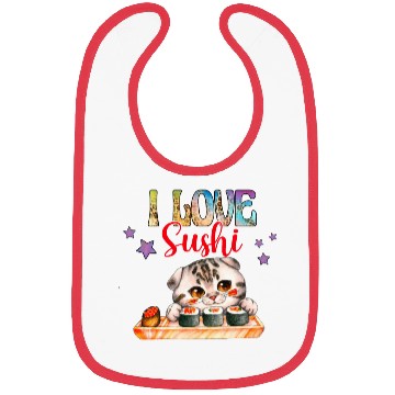 Discover I love Sushi - Cat sushi Bibs