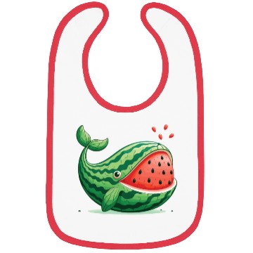Discover Melon Whale Funny Animal Made Of Vegetables Bibs