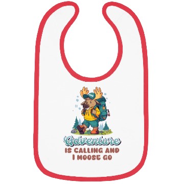 Discover Adventure Is Calling Youth Cute Moose Bibs