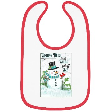 Discover Funny Cranky Snowman Bibs