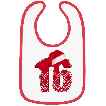 Discover Sweet 16 Years - Xmas Number Sixteen Bibs