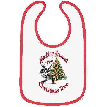 Discover Rocking Around the Christmas Tree Skeleton Bibs,