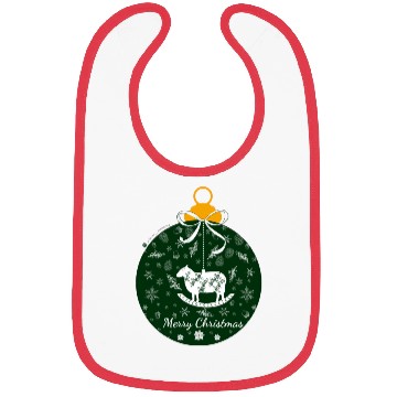 Discover Green Lamb Christmas Ornament Bibs