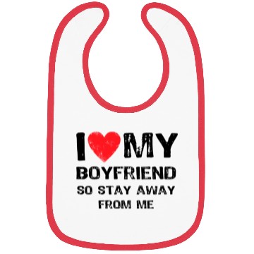Discover I Love My Boyfriend Funny Bibs