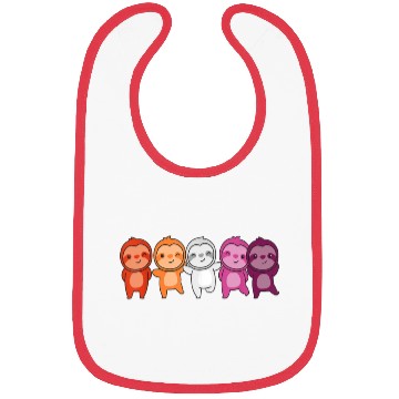 Discover Lesbian Flag Pride Month Lgbtq Lesbian Sloth Bibs