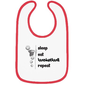 Discover Basketball Coach Sleep Eat Basketball Repeat Bibs