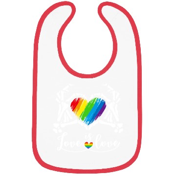 Discover Rainbow Skeleton Heart Love Is Love Lgbt Gay Bibs
