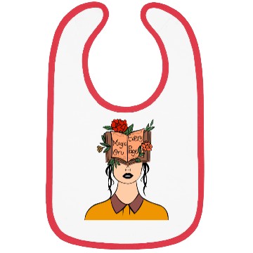 Discover Magic On Every Page Book Reading Bibs