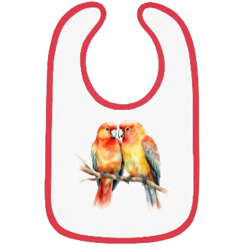 Discover Two Love Birds Bibs
