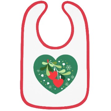 Discover Mistletoe Hearts Bibs