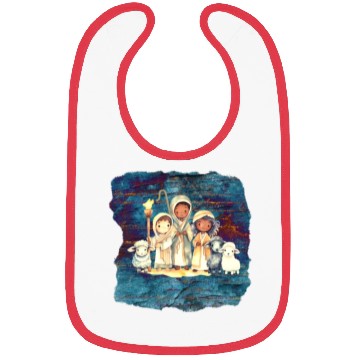 Discover Christmas Nativity Scene Shepherds and Sheep Bibs