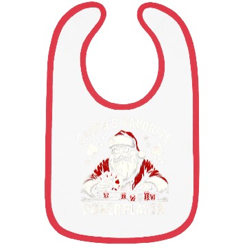 Discover Xmas Santa Claus Poker Player Bibs