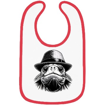 Discover A turtle with a hat, a classic look Bibs