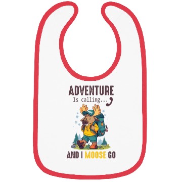 Discover Adventure Is Calling Youth Cute Moose Bibs