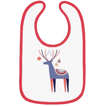 Discover Abstract Deer with Christmas Decorations Bibs
