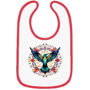 Discover Hummingbird Mandala Art Bibs
