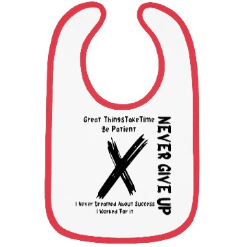 Discover never give up Bibs
