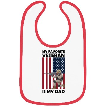Discover My Favorite Veteran is My Dad Bibs