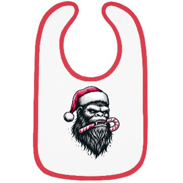 Discover Festive Bigfoot with Candy Cane Bibs
