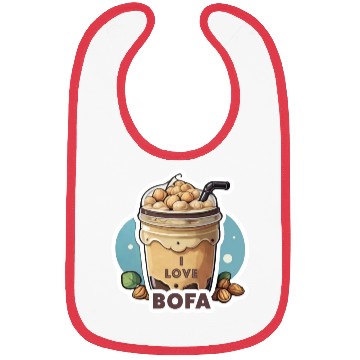 Discover Hazelnut Boba Bubble Tea - I love Bofa Deez Nuts Bibs