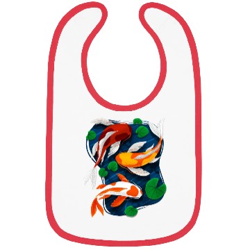 Discover Koi Fish Lover Water Pond Animal Pet Asian Bibs