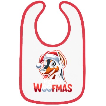 Discover Xmas Dog Merry Woofmas Christmas Doberman Bibs