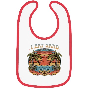 Discover Groovy Psychedelic I Eat Sand and Desert Island Bibs