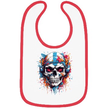 Discover Skull Givin' Raspberry Dk Bibs