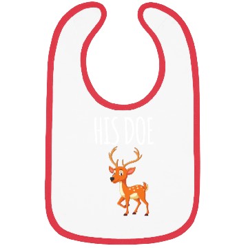 Discover Her Buck His Doe Christmas Couple Bibs Matching