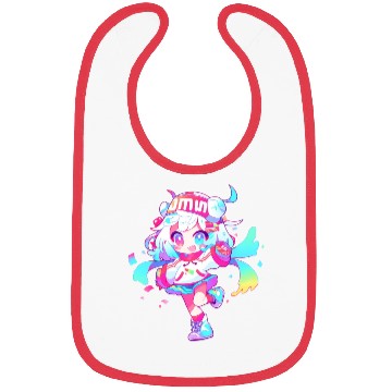 Discover Cute Cartoon Girl Bibs