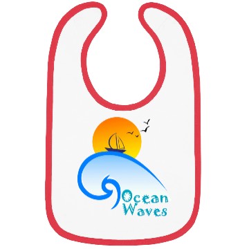 Discover Minimalist Nature Ocean Waves Bibs