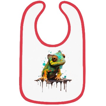 Discover Cute Chameleon for Lizard Pet Lover Bibs