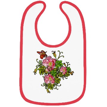 Discover Spring Flowers Butterflies Bibs