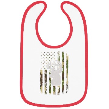 Discover Buck Deer Hunting Camouflage Flag Hunter Bibs
