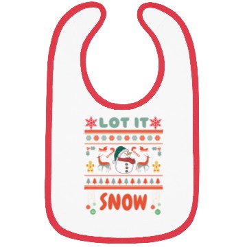 Discover Fun Snowman Lot It Snow Bibs