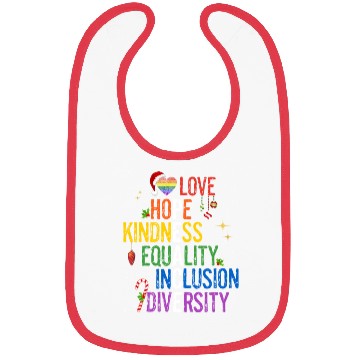Discover Gay Christmas Love Hope Kindness Equality Peace Bibs