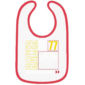 Discover Halloween Bibs, Racer 77 Checked Flag Design Bibs