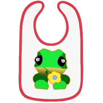 Discover Cute frog with flower Bibs